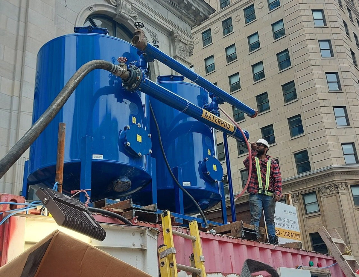 ERE remediation equipment on a job site
