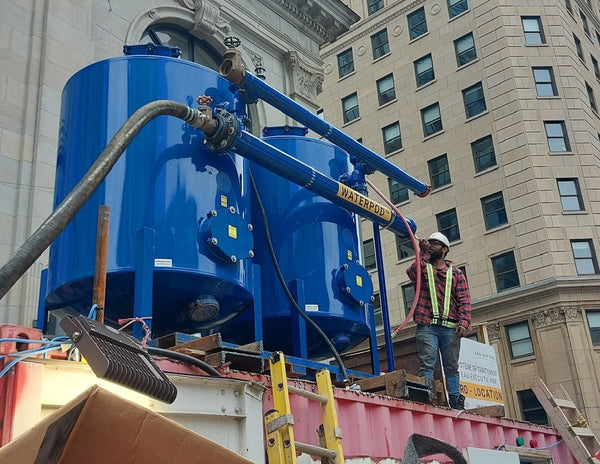ERE remediation equipment on a job site