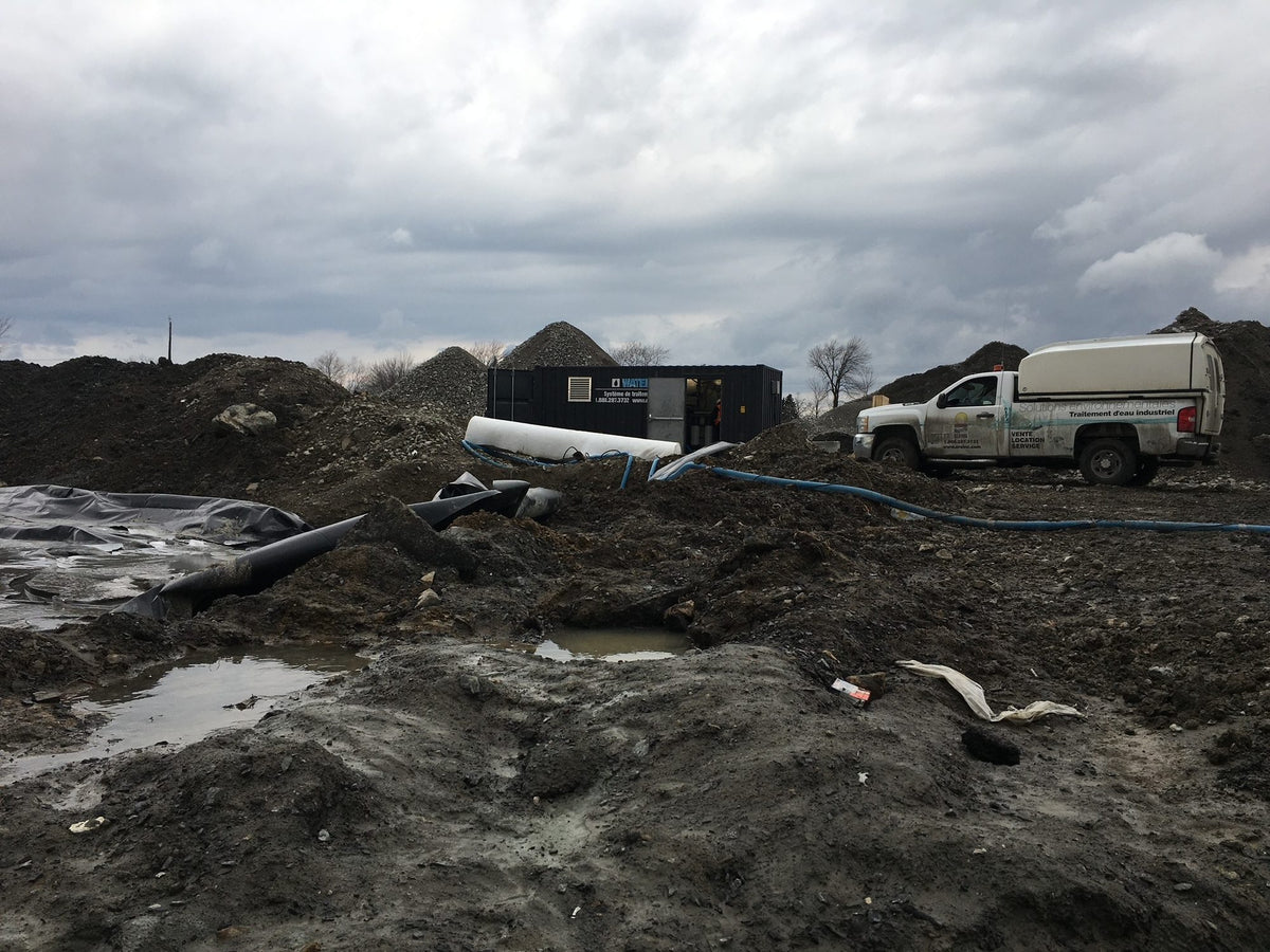 ERE remediation equipment on a job site