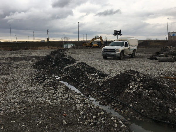 ERE remediation equipment on a job site