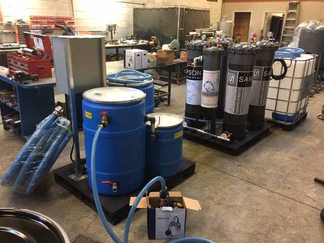 ERE remediation equipment on a job site