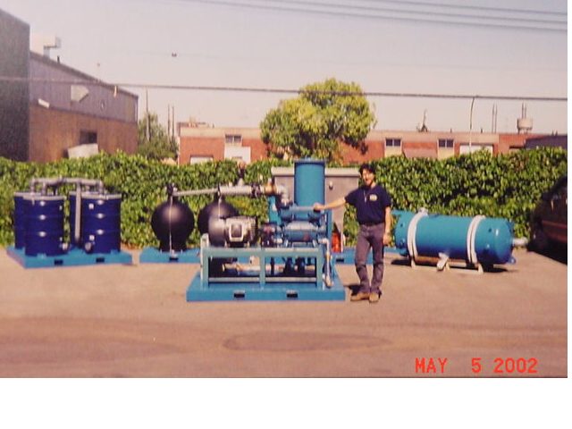 ERE remediation equipment on a job site