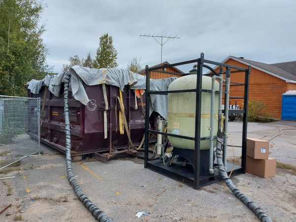 ERE remediation equipment on a job site