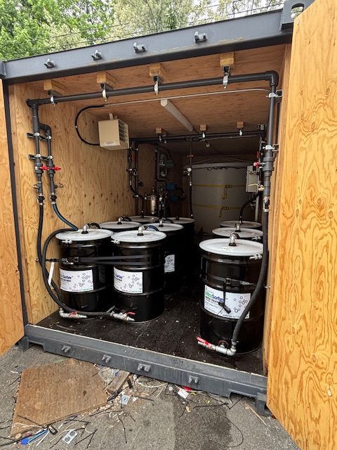 ERE remediation equipment on a job site