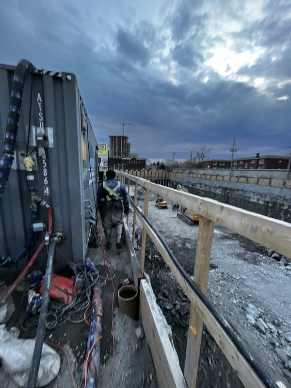 ERE remediation equipment on a job site