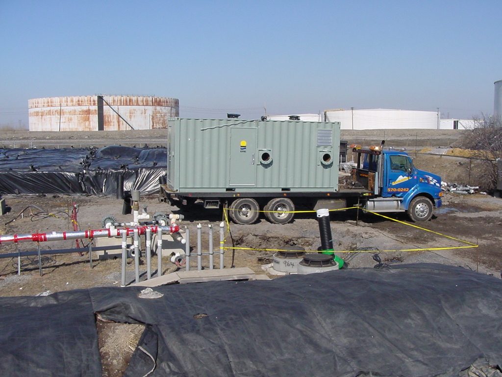 ERE remediation equipment on a job site