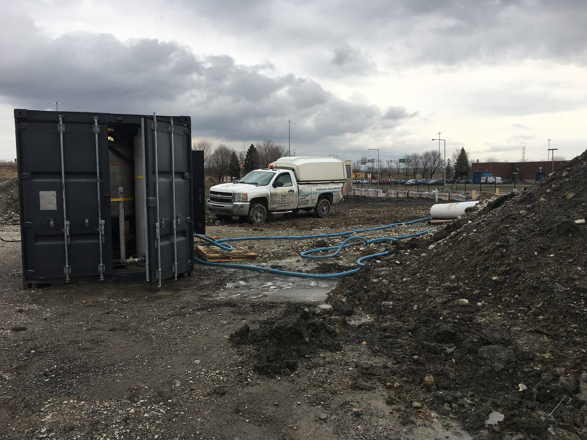 ERE remediation equipment on a job site