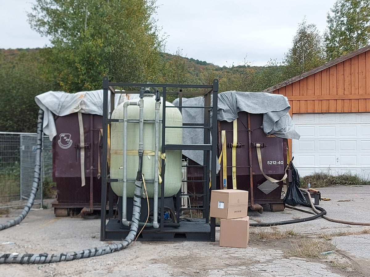 ERE remediation equipment on a job site