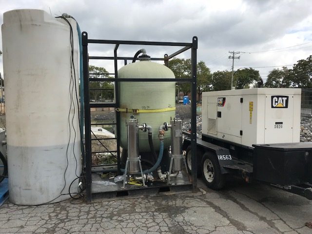 ERE remediation equipment on a job site