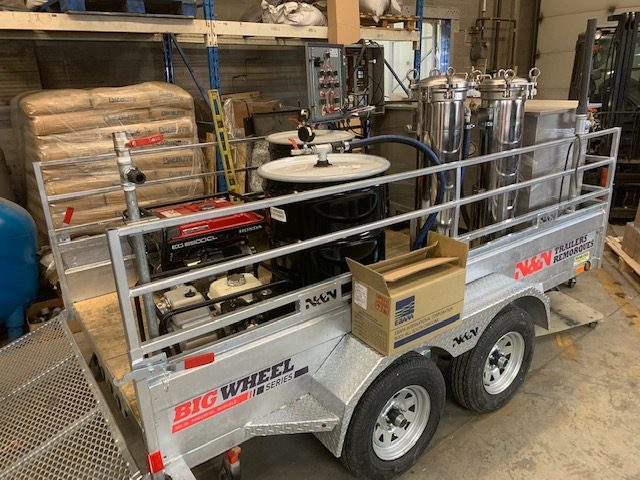 ERE remediation equipment on a job site