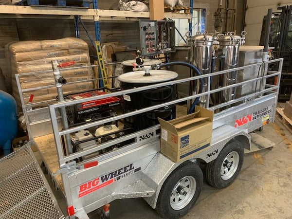 ERE remediation equipment on a job site