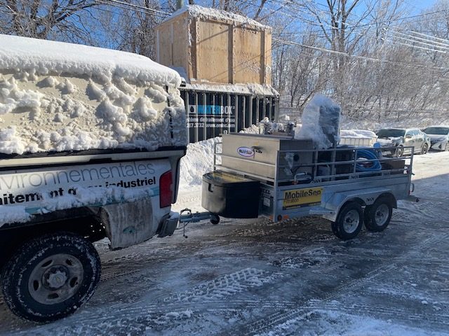 ERE remediation equipment on a job site