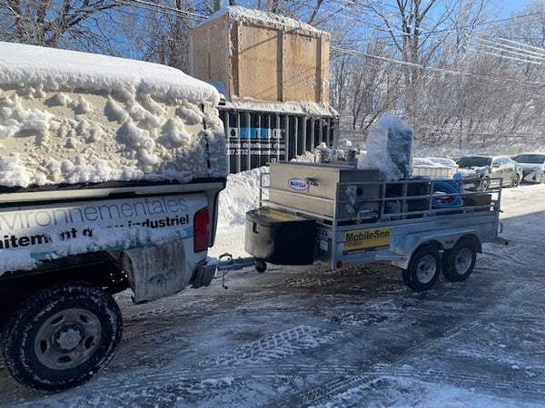 ERE remediation equipment on a job site