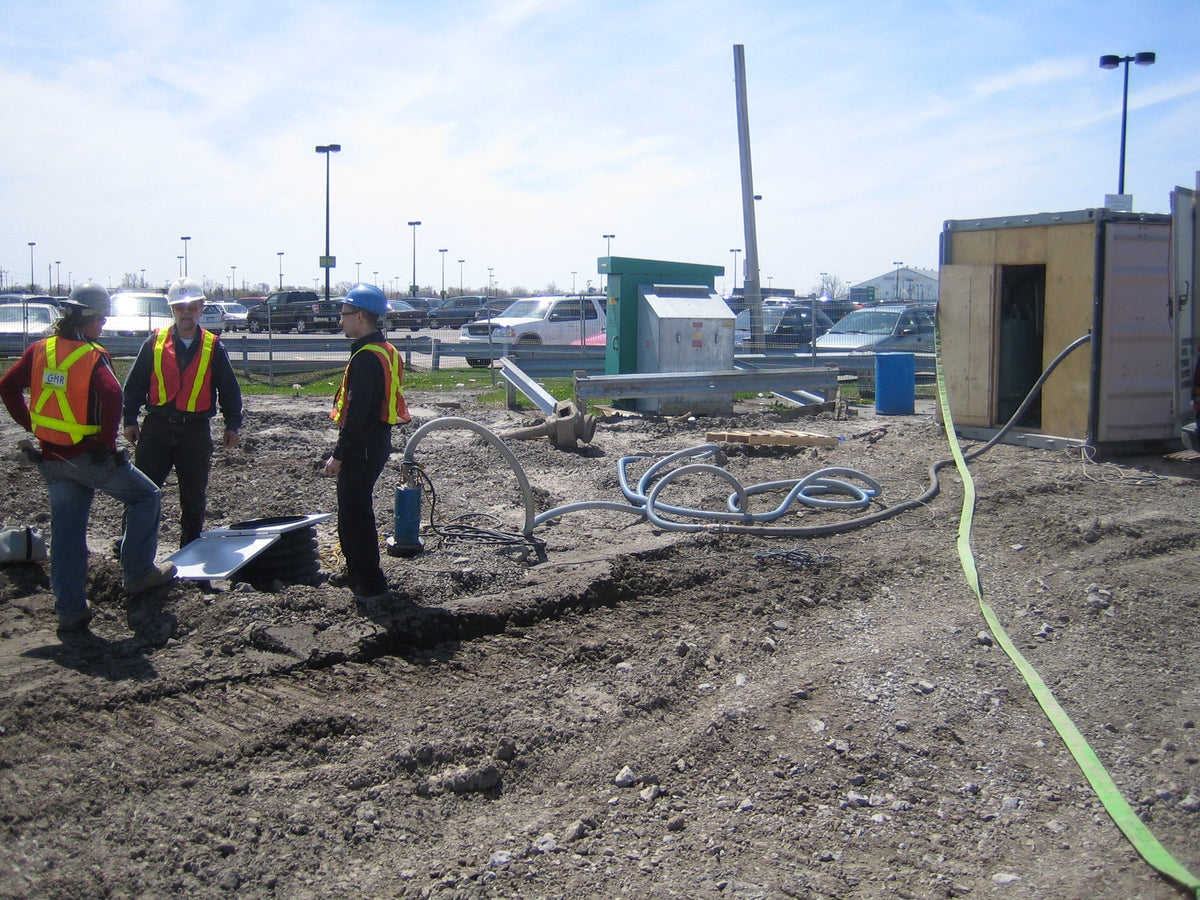 ERE remediation equipment on a job site
