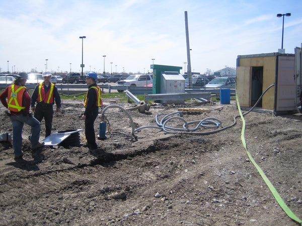 ERE remediation equipment on a job site