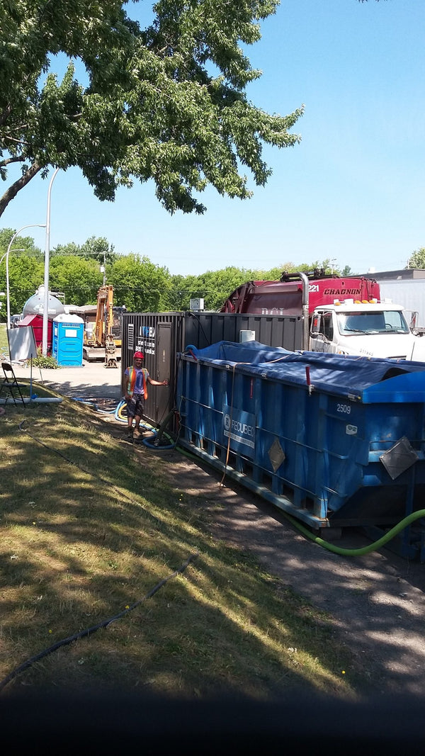 ERE remediation equipment on a job site