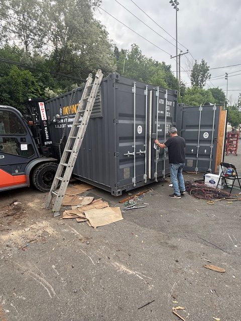 ERE remediation equipment on a job site