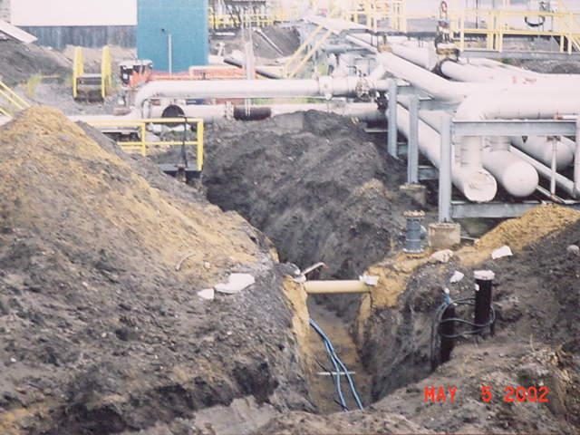 ERE remediation equipment on a job site