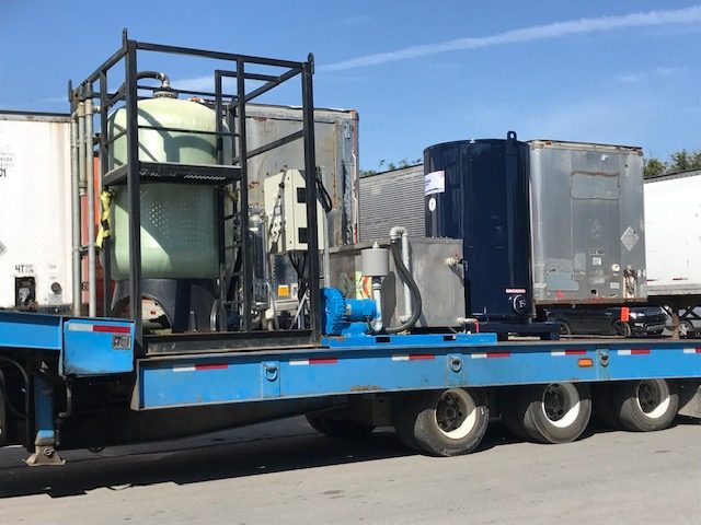 ERE remediation equipment on a job site