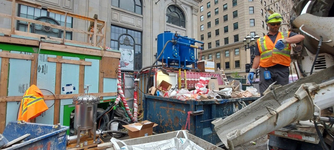 ERE remediation equipment on a job site