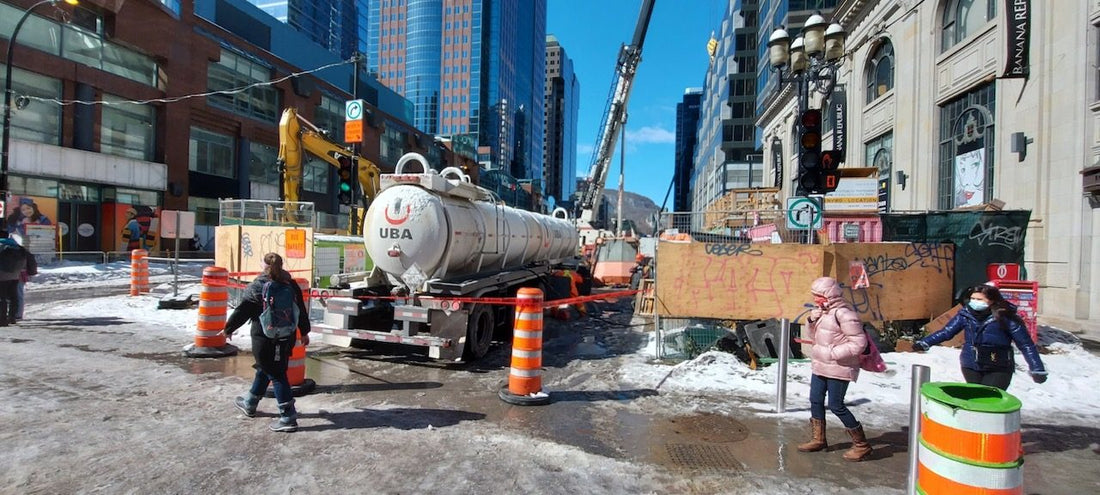 ERE remediation equipment on a job site