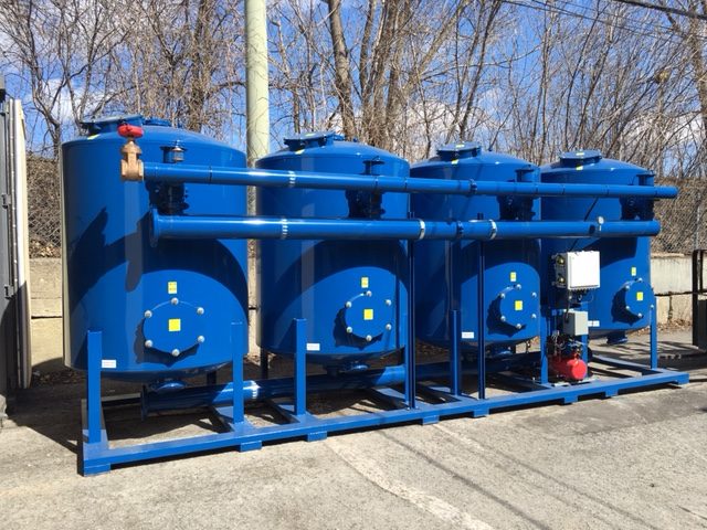 ERE remediation equipment on a job site