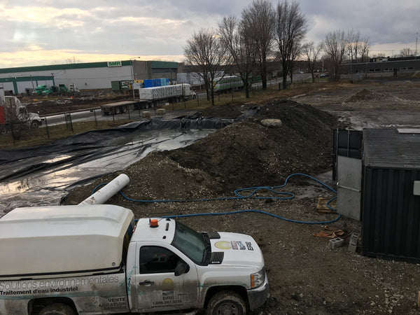 ERE remediation equipment on a job site