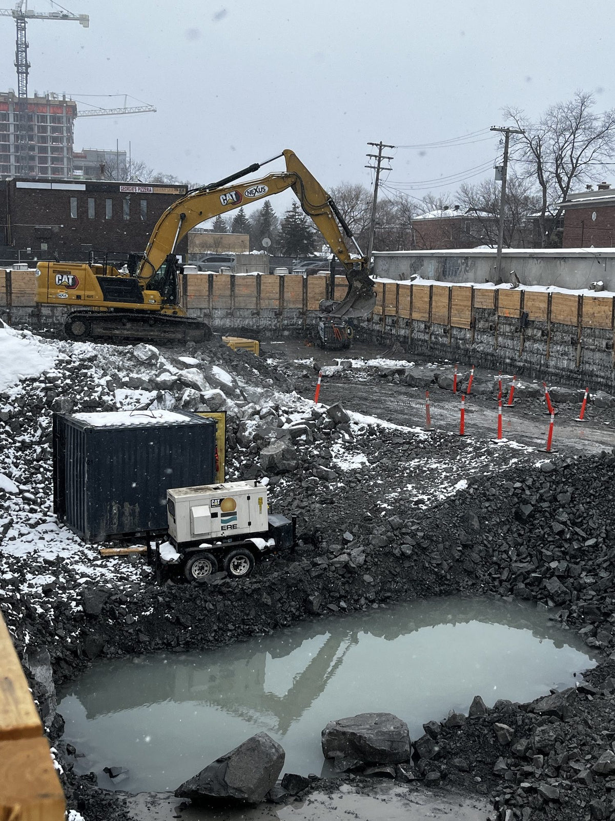 ERE remediation equipment on a job site