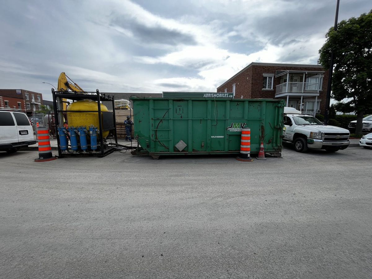 ERE remediation equipment on a job site