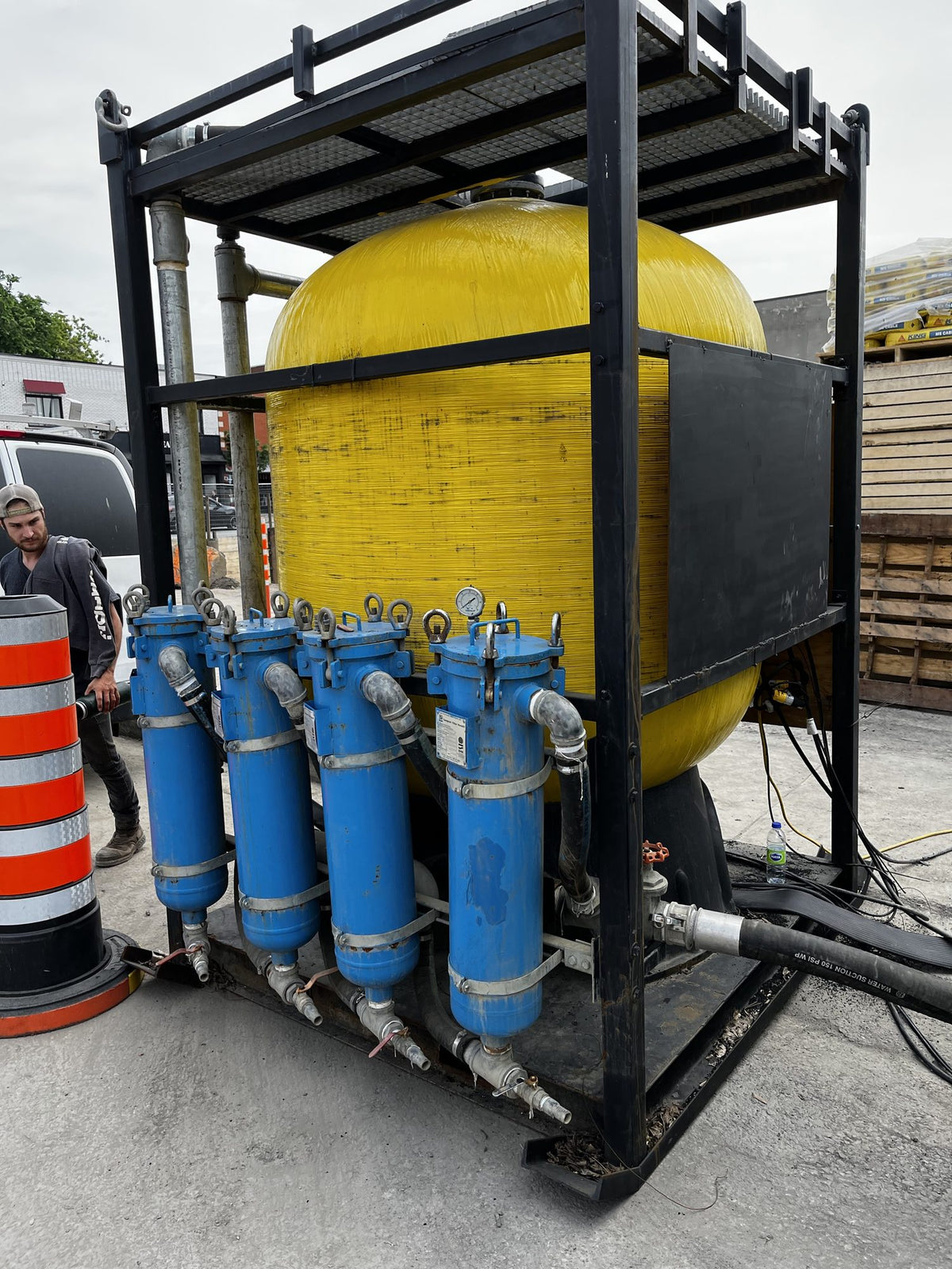 ERE remediation equipment on a job site