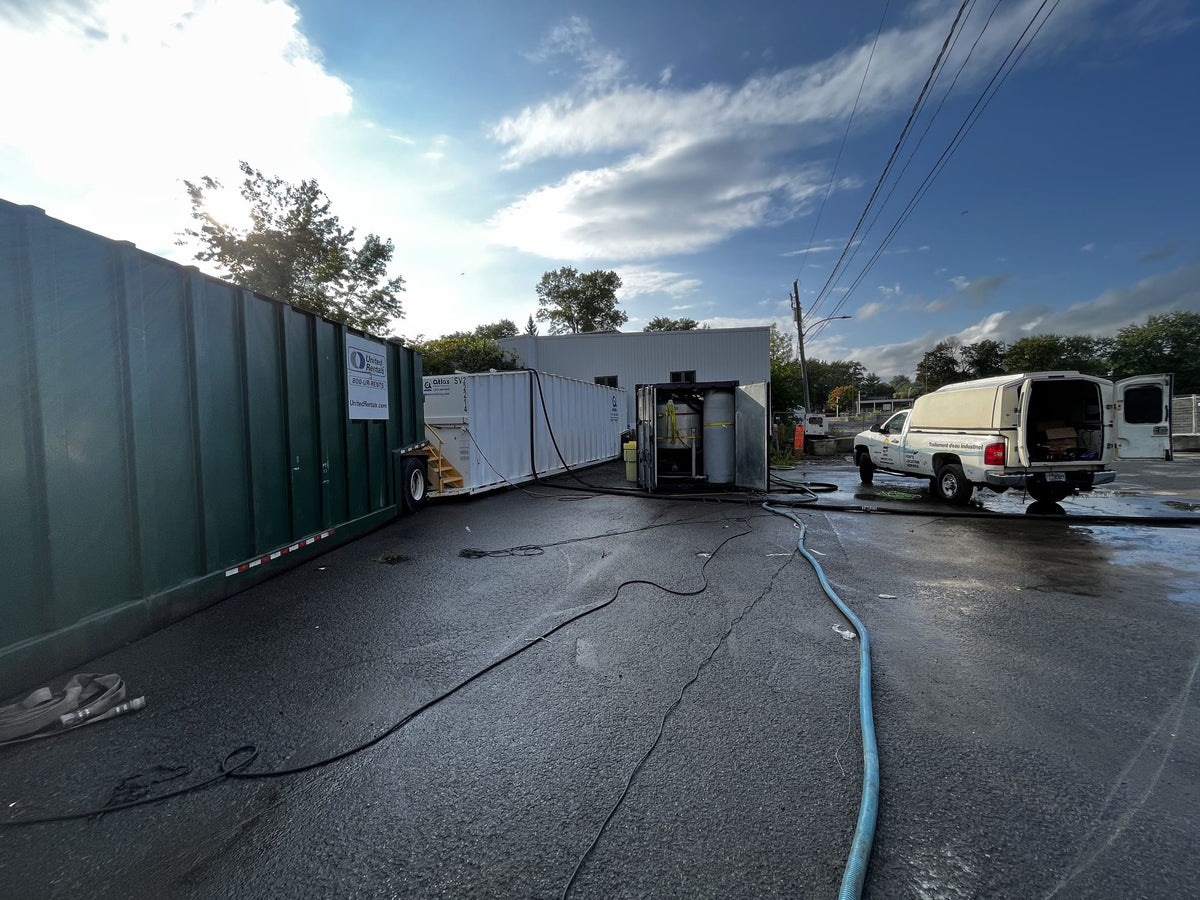 ERE remediation equipment on a job site
