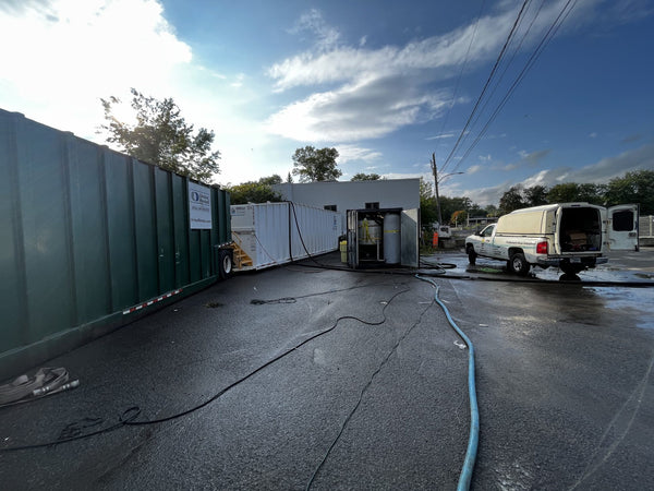 ERE remediation equipment on a job site
