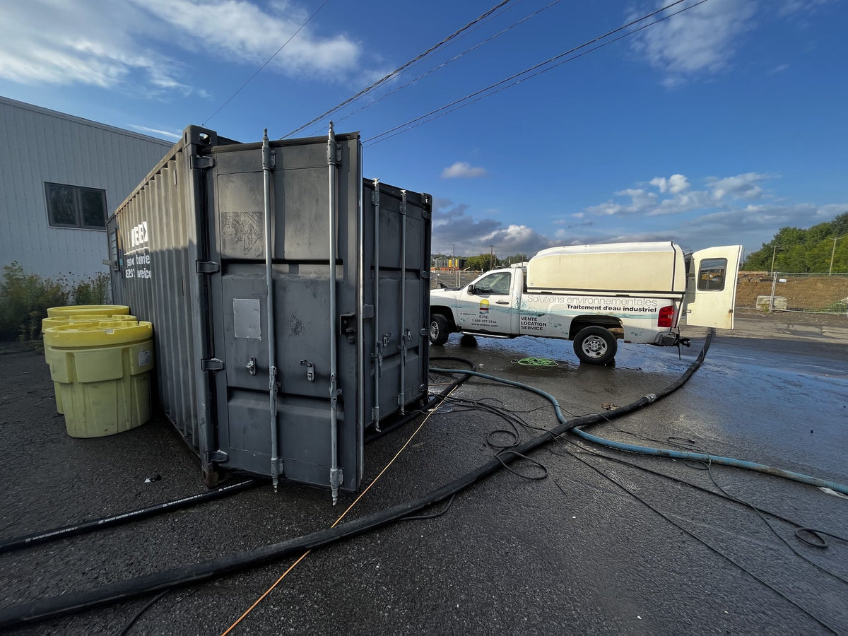 ERE remediation equipment on a job site