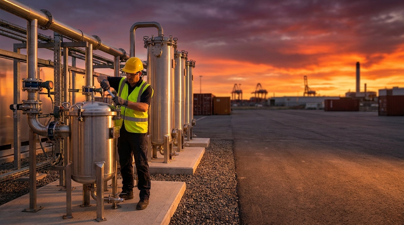 ERE slideshow - filtration housings sunset
