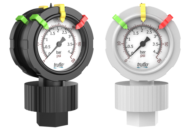 Icon OBS-2VU Double-Sided Pressure Gauge with Integral Gauge Guard
