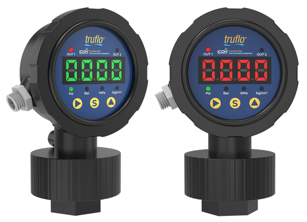 Icon OBS-LE All-Plastic Pressure Gauge and Guard with LED Display