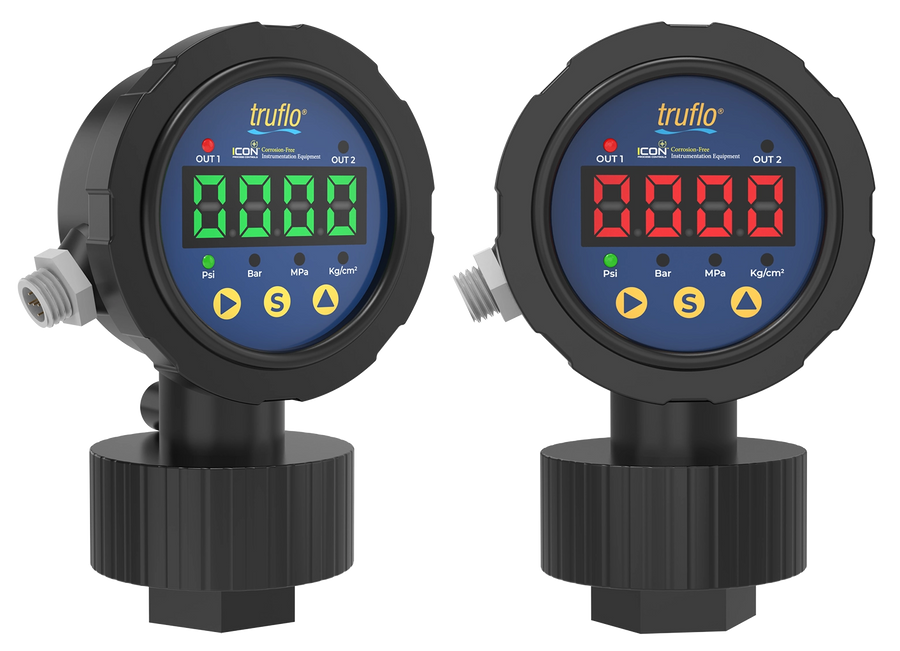 Icon OBS-LE All-Plastic Pressure Gauge and Guard with LED Display