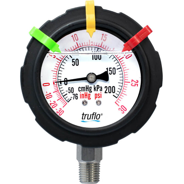 Icon OBS-V Compound Vacuum and Pressure Gauge (-30 to 30 psi) OBS-V-PP