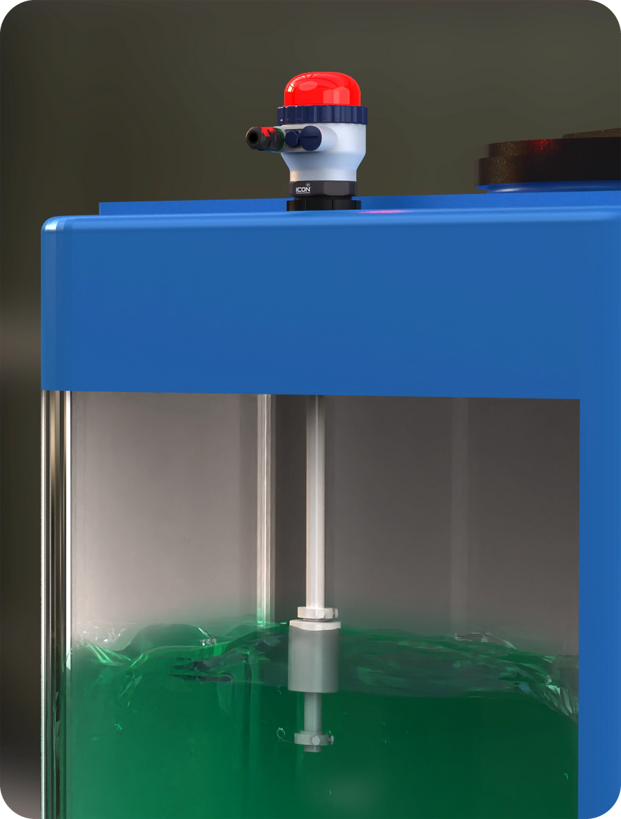 Icon PLA Liquid Level Float Switch with Visual Alarm Light