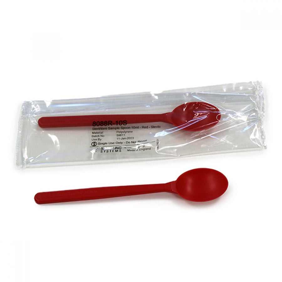 Red PS SteriWare® Sample Spoon