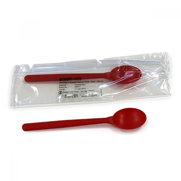 Red PS SteriWare® Sample Spoon