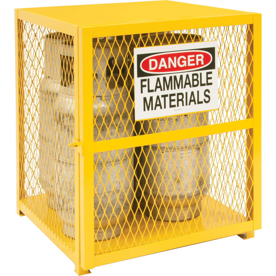 Durham Gas Cylinder Storage Cabinet, Yellow