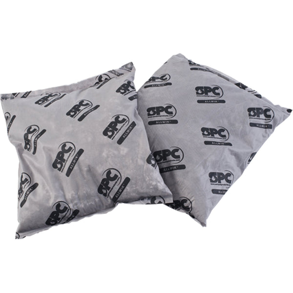 SPC Allwik Pillows, Universal, 18" L x 18" W, 28 gal. Absorbency/Pkg., Pack of 16