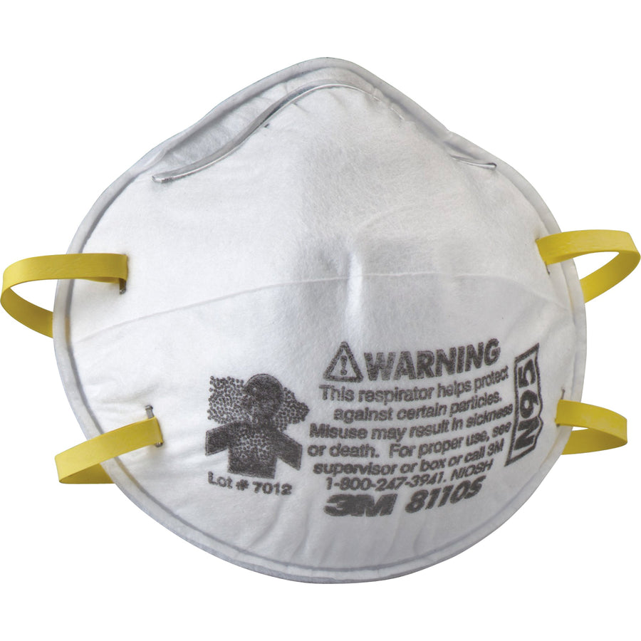 3M 8110S Particulate Respirators, N95, NIOSH Certified, Small, Box of 20