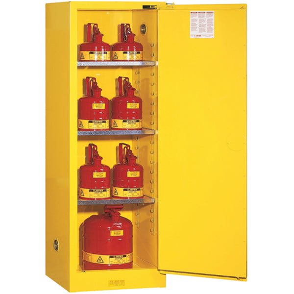 Justrite Sure-Grip EX Slimline Flammable Safety Cabinet, 22 gal.