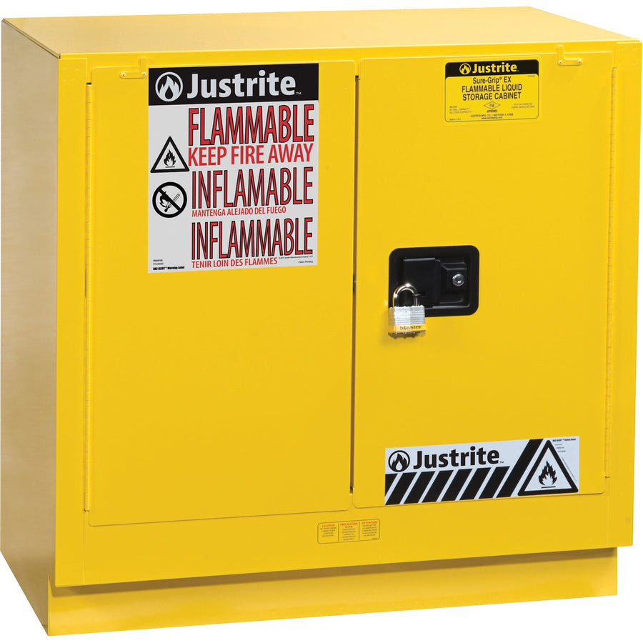Justrite Sure-Grip EX Undercounter Flammable Safety Cabinet, 22 gal., 2 Door, 35" W x 35" H x 22" D