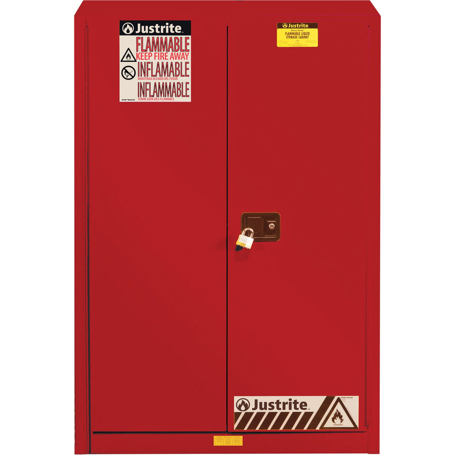 Justrite Sure-Grip EX Combustibles Safety Cabinet for Paint and Ink, 60 gal., 5 Shelves
