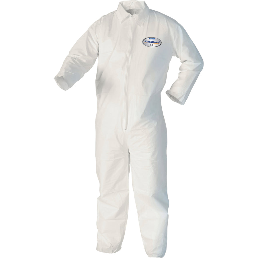 Ansell Kleenguard™ A40 Coveralls, White, Microporous