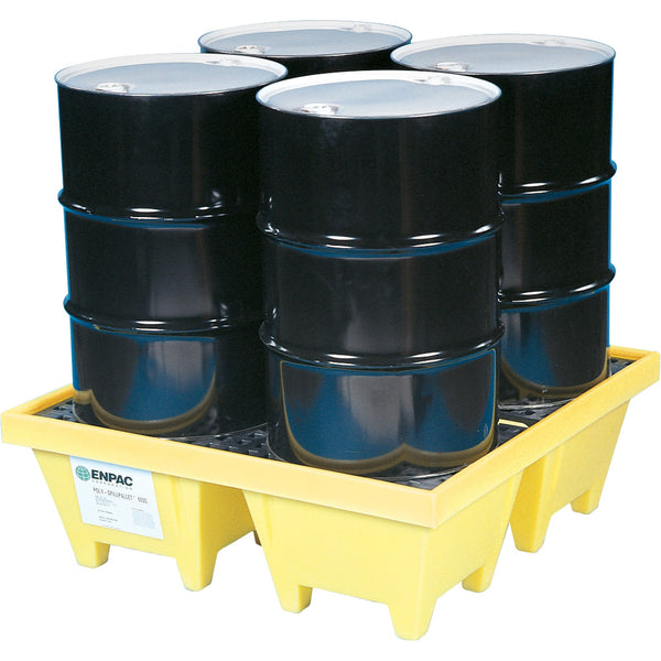 ENPAC Poly-Spillpallet 6000 Without Drain, 83 US gal. Spill Capacity, 50" x 50" x 17"