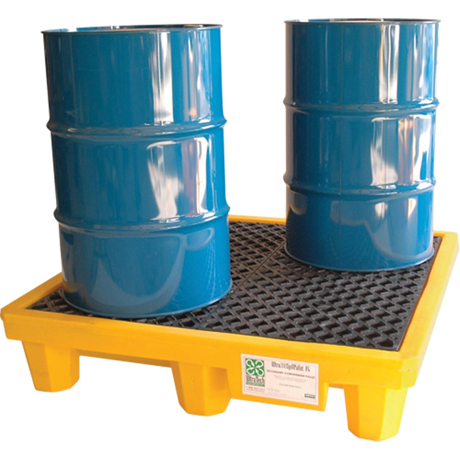 UltraTech 4-Drum Ultra-Spill Pallet, 66 US gal. Spill Capacity, 53" x 53" x 11.75"